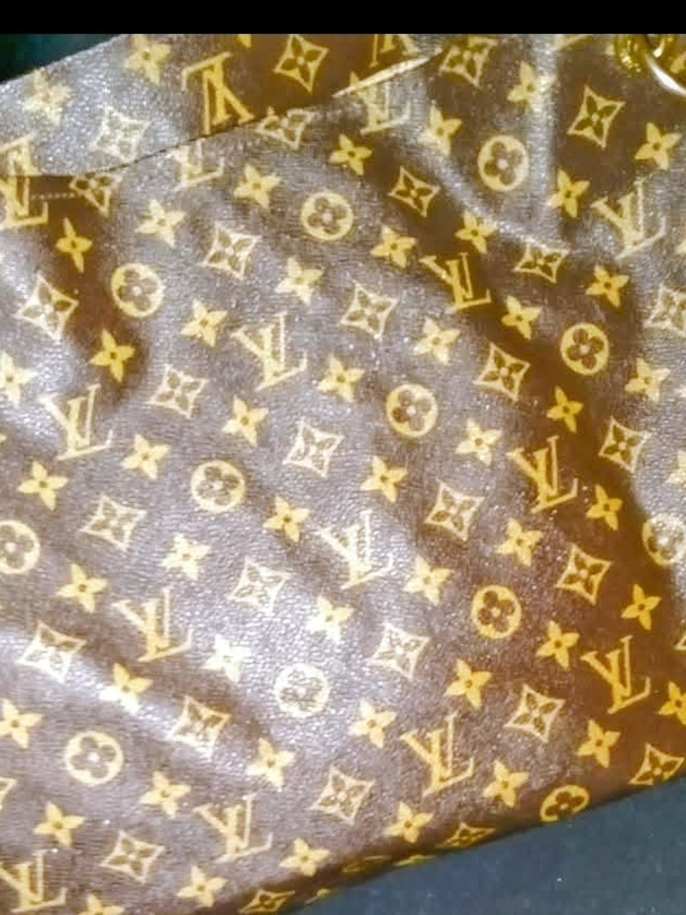 Louis Vuitton Monogram Shoulder Bag in Brown with Gold Print